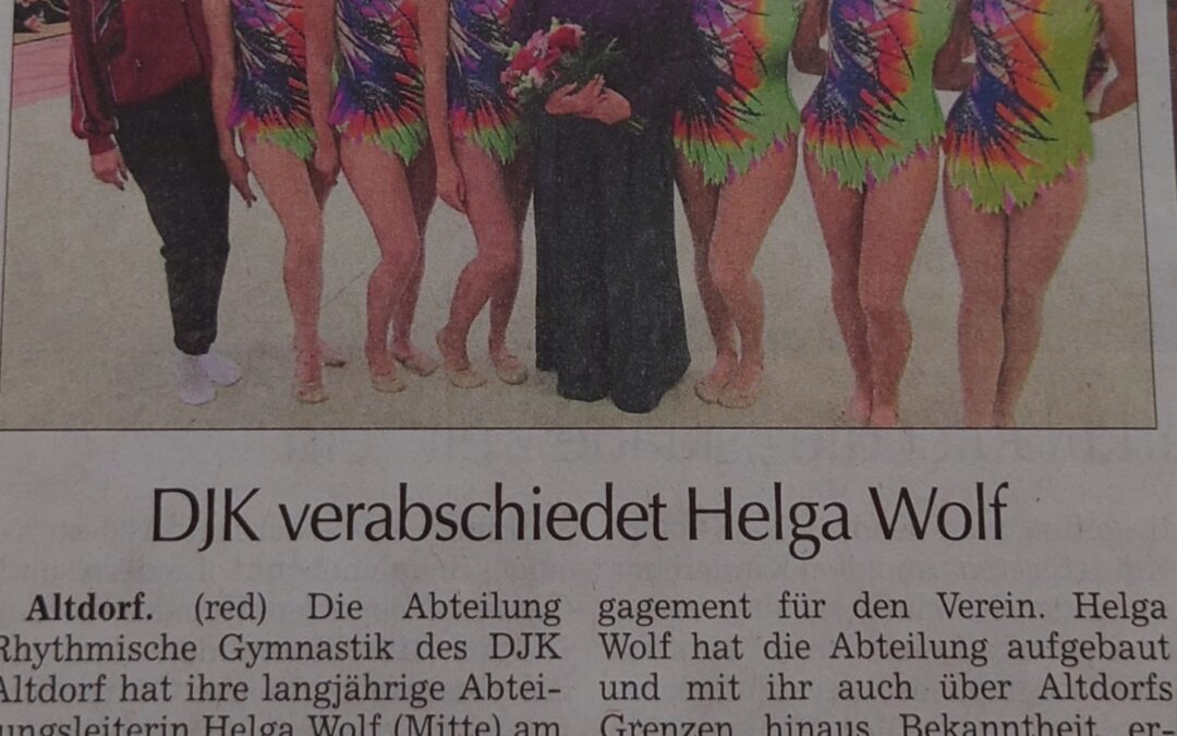 DJK verabschiedet Helga Wolf