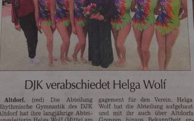 DJK verabschiedet Helga Wolf