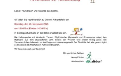 Adventsfeier der Turnabteilung 2025